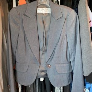 Trina Turk gray blazer size 0